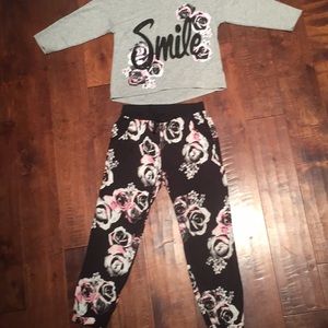 Justice joggers with top